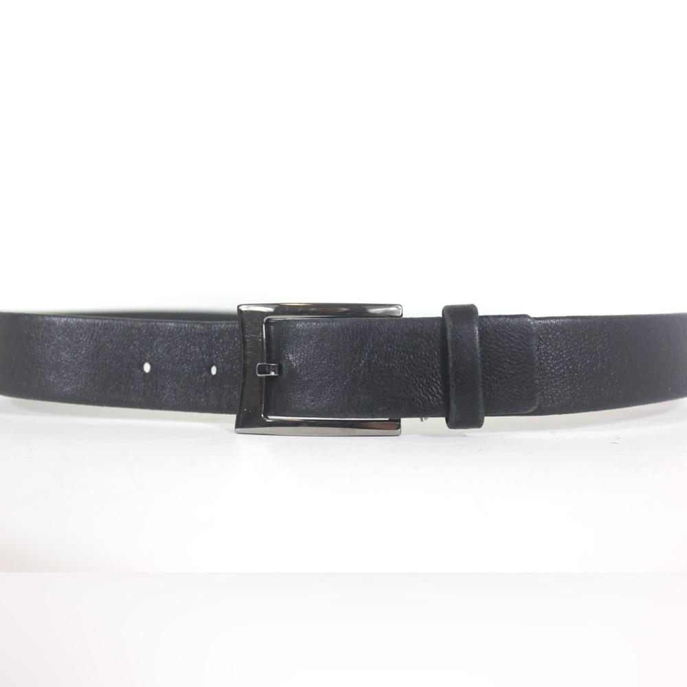 Butter Soft Black Leather Vintage Belt Large Plus Silver Metal Buckle Canada